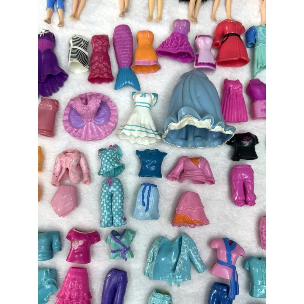 Polly Pocket Y2K 2000s Lot Dolls Rubber Clothing Accessories 125+ Pieces Vintage